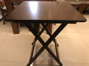 家逸實(shí)木折疊餐桌方桌吃飯桌子家庭餐桌家用小戶(hù)型 60*60*75cm胡桃色-可折疊【整裝發(fā)貨】 曬單實(shí)拍圖