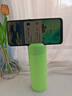隨手塑玻杯手機支架玻璃杯防燙泡茶杯子簡(jiǎn)約辦公防摔便攜式水杯 綠色 400ml 曬單實(shí)拍圖