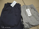【純棉耐磨】春秋季純色休閑褲男士寬松大碼直筒褲工裝加絨工作褲 淺灰色+鐵灰色 【夏薄款】 XL 【適合140-160斤體重】 曬單實(shí)拍圖