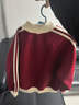 羅蒙童裝男童外套春秋款中大童立領(lǐng)棒球服復古學(xué)院風(fēng)衛衣潮 酒紅色130 曬單實(shí)拍圖