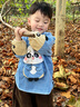 JCZS德國品牌吃飯防水防臟 罩衣女寶寶兒童圍裙男嬰兒圍兜水晶絨反穿 萌寶鹿藍【防水防臟 A類(lèi)無(wú)異味】 15(90碼建議1-2歲) 曬單實(shí)拍圖