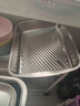 onlycook304不銹鋼方盤(pán) 食物托盤(pán) 家用餃子盤(pán) 烤魚(yú)盤(pán)商用餐盤(pán)-淺盤(pán)36cm 曬單實(shí)拍圖