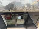 YEE南美溪流缸超白玻璃魚(yú)缸客廳家用底濾蘭壽金魚(yú)帶柜子一體缸自循環(huán) 黑拉絲【無(wú)邊框黑膠工藝】不帶燈 【金晶超白玻璃】150*50*120cm/底拉筋 曬單實(shí)拍圖