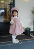 班喜迪女童連衣裙秋冬裝新款洋氣女寶寶公主裙周歲禮服夾棉兒童裙子冬季 粉色 內里夾棉 100 曬單實(shí)拍圖