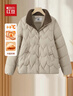 紅豆（Hodo）媽媽冬裝羽絨棉服洋氣短款40歲50中老年女冬季闊太太保暖棉衣外套 曬單實(shí)拍圖