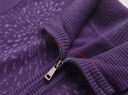 恒源祥秋冬新款中老年人100%純羊毛衫女翻領(lǐng)開(kāi)衫大碼加厚毛衣媽媽裝外套 紫色 2XL 建議120-135斤 曬單實(shí)拍圖
