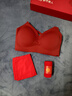 都市麗人7A抗菌本命女士?jì)纫录t色馬年套裝玻尿酸文胸無(wú)痕結婚鴻運胸罩禮盒 曬單實(shí)拍圖