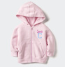 優(yōu)衣庫嬰幼兒寶寶高彈力運動(dòng)拉鏈連帽衛衣長(cháng)袖運動(dòng)衫外套483131 10 水粉色 100 曬單實(shí)拍圖