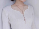 秋虞裝飾項鏈長(cháng)款2025新款秋冬配飾百搭衣服掛件吊墜毛衣鏈輕奢高級感 18K金色 三角毛衣鏈 曬單實(shí)拍圖