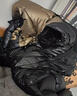 高梵黑金鵝絨服先鋒2.0八格長(cháng)款亮面羽絨服男女同款冬季厚外套 黑色XL 曬單實(shí)拍圖