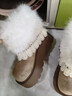 星格鳥(niǎo)雪地鞋小個(gè)子時(shí)尚雪地鞋百搭短靴保暖加絨新款冬季雪地靴 卡其色-雪地靴 37 曬單實(shí)拍圖