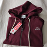 卡帕（Kappa）背靠背男款針織開(kāi)身帽衫新款純棉運動(dòng)外套休閑開(kāi)衫衛衣 K0F12MK30 溫莎酒紅-599 M 曬單實(shí)拍圖