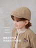 babylove嬰幼兒帽子秋冬寶寶貝雷帽復古前進(jìn)帽純色百搭洋氣畫(huà)家帽 焦糖棕 48cm 曬單實(shí)拍圖