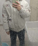 F426【趙露思同款】冬季新款潮流復古刺繡標連帽毛領(lǐng)派克羽絨服 灰白色 M 曬單實(shí)拍圖