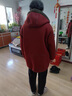 緹米媗胖媽媽冬裝外套加厚棉襖洋氣高貴中老年女中長(cháng)款寬松大碼保暖棉服 磚紅色（雙面穿加絨加厚外套）686 2XL （推薦125-140斤) 送運費險 曬單實(shí)拍圖