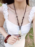 項鏈掛繩配裙子2025新款鎖骨鏈海螺貝殼長(cháng)款波西米亞風(fēng)脖裝飾品 【主圖款】咖色-海螺 曬單實(shí)拍圖
