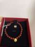 周六福（ZLF）新年禮物 黃金手鏈女款5D硬金十二生肖本命年吉祥物瑪瑙手串 定價(jià) 樂(lè )天狗 -0.49g 17cm 曬單實(shí)拍圖