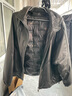 凱撒（KAISER）皮衣男頭層油蠟牛皮鵝絨服2025冬季新款連帽拉鏈款活里活面皮外套 黑色 2XL (180) (適合140-155斤) 曬單實(shí)拍圖