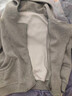 GREATLUIA美式街頭機車(chē)風(fēng)開(kāi)衫衛衣秋季新款潮流高街寬松休閑純色連帽上衣男 淺灰 XL 曬單實(shí)拍圖
