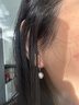 天使之淚淡水珍珠耳釘高跟鞋耳鉤S925銀耳飾女簡(jiǎn)約百搭正圓強光8-9mm禮物 曬單實(shí)拍圖