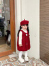 G.duck小黃鴨童裝拜年服女童連衣裙秋冬季2026新款加絨背心裙兩件套兒童 紅 80 適合9-12月(75-85cm) 曬單實(shí)拍圖