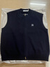 納維凱爾意大利小帆船女全羊毛背心圓領(lǐng)針織開(kāi)衫毛衣2334994502 藍 L  曬單實(shí)拍圖