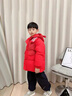 G.duck小黃鴨拜年服男童羽絨棉服冬季兒童裝保暖棉衣外套男寶寶冬裝棉襖 大紅色 150 建議11~12歲【140-150cm】cm 曬單實(shí)拍圖