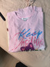 UR2026春季新款女裝鬼馬童趣撞色字母印花長(cháng)袖T恤UYV450255 粉白 (面料微透) M 曬單實(shí)拍圖