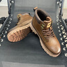Jeep吉普休閑鞋男春季新款復古百搭戶(hù)外高幫鞋英倫風(fēng)厚底工裝馬丁靴男 粟棕 【標準運動(dòng)鞋碼】 41 曬單實(shí)拍圖