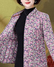 鳳禮媽媽裝冬季外穿加絨加厚棉服外套女寬松東北大花中老年棉襖女 田園花朵 3XL 建議90-120斤 曬單實(shí)拍圖