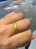 中國黃金（CHINA GOLD）黃金戒指男女足金六字真言素圈指環(huán)飾品婦女節生日禮物送女友愛(ài)人 六字真言戒指 約1.3g 圈號20 曬單實(shí)拍圖