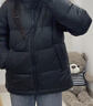 鴨鴨（YAYA）蓄熱短款羽絨服女2025年冬季新款時(shí)尚休閑寬松加厚保暖小個(gè)子外套 黑色 M (建議110-125斤) 曬單實(shí)拍圖