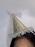貞嘻生日帽發(fā)夾頭飾女孩場(chǎng)景布置成人兒童生日派對拍照道具氛圍裝飾 蕾絲邊亮片生日帽-發(fā)夾發(fā)帶款（花紋隨機） 曬單實(shí)拍圖