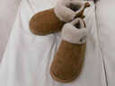 紅豆棉拖鞋女士冬季2025新款室內家居厚底防滑保暖毛絨高幫棉鞋女 卡其【加絨加厚】 38-39 適合37-38腳穿 曬單實(shí)拍圖