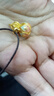 六福珠寶新年禮物黃金吊墜六字真言福滿(mǎn)傳家足金葫蘆不含鏈 計價(jià) 約4.77克 曬單實(shí)拍圖