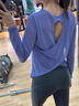 陶芙（taofu）瑜伽服寬松運動(dòng)套裝女秋冬跑步普拉提跳操長(cháng)袖健身服美背速干上衣 紫色長(cháng)袖兩件套（灰褲） S 曬單實(shí)拍圖