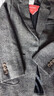 皮爾卡丹羊毛呢子西裝外套女2025新款秋冬季高級感氣質(zhì)夾棉加厚小西服上衣 灰色西裝 XL 曬單實(shí)拍圖