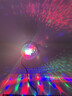 微光里遙控旋轉魔球燈節日氛圍燈KTV酒吧蹦迪舞臺激光燈聲控感應情趣燈 USB七彩魔球燈【插電 遙控+吸盤(pán)】 曬單實(shí)拍圖