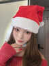 KINGXIAOJING圣誕節裝飾品可愛(ài)裝扮圣誕帽子cos頭飾拍照道具氛圍創(chuàng  )意主題 多巴胺櫻桃(草莓紅) 曬單實(shí)拍圖