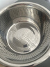 萊柏頓 316L不銹鋼漏盆洗菜盆瀝水籃食品級洗米篩淘米盆濾水菜盆水果籃 【30cm】316L鋼漏盆+實(shí)盆 曬單實(shí)拍圖