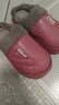 老人棉拖鞋男士冬季PU防水居家用室內防滑保暖老年人大碼拖鞋女 酒紅色 38-39 曬單實(shí)拍圖