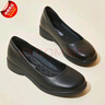 百麗踏圓頭低跟3cm厚底女式淺口皮鞋平底黑色女單鞋軟底上班舒適工作鞋 黑色 36 曬單實(shí)拍圖