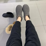UGG EVERSHEEPSKINS周冬雨同款UGGmini百搭雪地靴低幫短筒皮毛一體厚底5cm增高雪地靴 mini薄底-灰色 38 曬單實(shí)拍圖