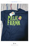 大嘴猴（paul frank）短袖t恤男士透氣純棉短袖男夏季休閑運動(dòng)上衣外套男裝 藏青色 XL 曬單實(shí)拍圖