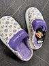 大嘴猴棉拖鞋男新款室內家居加絨加厚防滑保暖情侶秋冬棉拖女 紫色40-41 曬單實(shí)拍圖