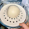 仟依格陶瓷圓形多孔蒸盤(pán)微波爐神仙組合家用蒸包子餃子盤(pán)玻璃帶蓋碗套裝 【大號 組合】 水晶煲+蒸格 曬單實(shí)拍圖