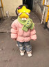 G.duck女.童棉服立領(lǐng)冬季短款棉衣洋氣外套加絨寶寶保暖棉襖愛(ài)心韓版潮5 粉紅色內里加絨外套 80 cm 曬單實(shí)拍圖