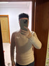 班尼路（Baleno）加絨加厚男士毛衣冬季重磅保暖半高領(lǐng)上衣青少年情侶款大碼針織衫 曬單實(shí)拍圖