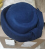 MISMEMO毛呢貝雷帽女秋冬優(yōu)雅蝴蝶結禮帽小眾復古赫本風(fēng)法式帽子 藏藍色  均碼 曬單實(shí)拍圖