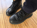 海瀾之家（HLA）馬丁靴男時(shí)尚復古戶(hù)外高幫工裝鞋子男款HAAGZM4EBF293 黑色加絨41 曬單實(shí)拍圖